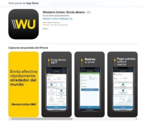 Aplicación móvil para iOS de western union