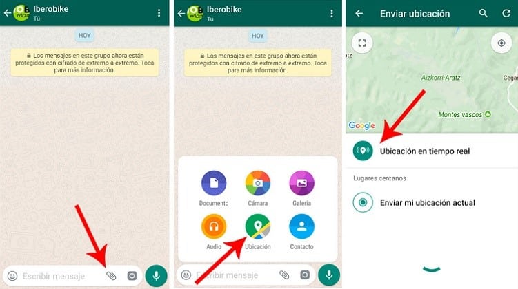Cómo enviar la ubicación por WhatsApp en tiempo real