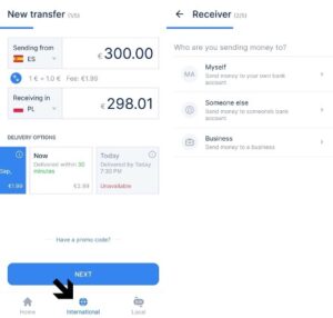 Enviar dinero con la app de TransferGo