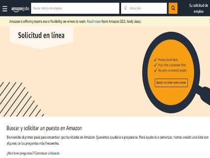 Amazon Jobs, portal oficial