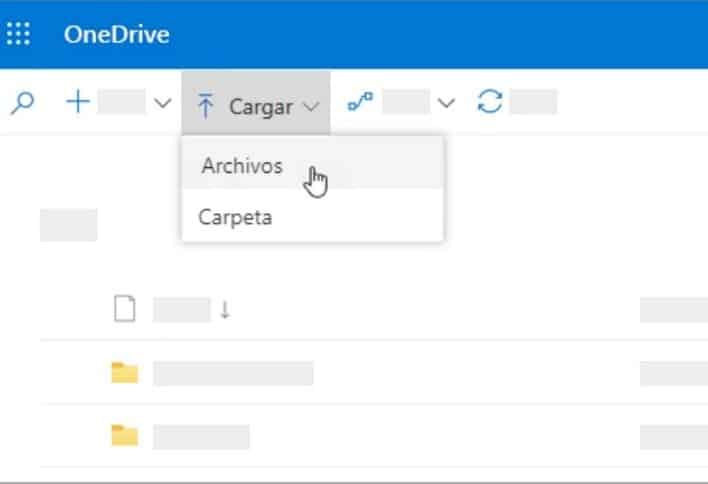 Insertar archivo en el almacenamiento de OneDrive