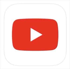 Icono de la aplicación móvil de YouTube
